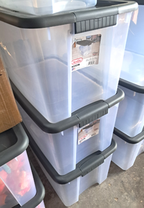 lot 88 image: Sterilite Ultra latch 70 qt storage totes with lids (Bid is times the quantity of 3)