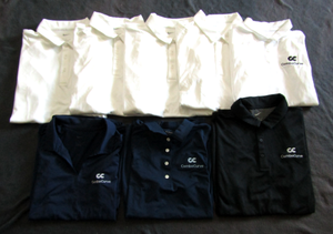 lot 141 image: New Nike & Peter Millar polo style casual shirts, store tags still attached, 8 total