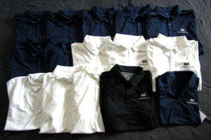 lot 140 image: New Nike polo style casual shirts, store tags still attached, 14 total