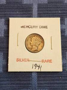 lot 1 image: 1941 Mercury Dime - silver - Rare