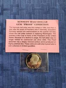 lot 39 image: 1981 Kennedy Half Dollar Gem Proof Condition