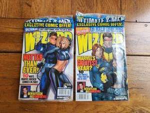 lot 119 image: Selection of 2 Wizard Comic Magazines - #124 covers 1 and 2 of 3 - Both are sealed