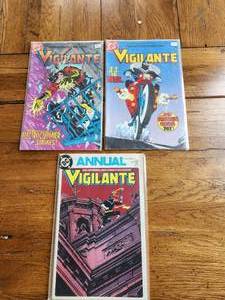 lot 128 image: DC Comics - Vigilante - #9,10, Annual