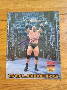 lot 213 image: WCW Monday Nitro on TNE promo Bill Goldberg autographed 8x10 card - signed at Walter Reed