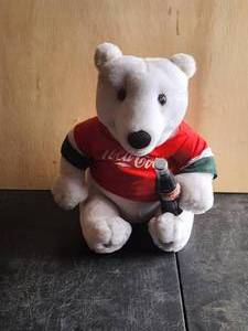 lot 206 image: Vintage Coca Cola stuffed polar bear