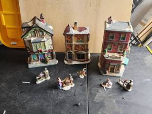 lot 236 image: Selection of Santa workbench collection ceramic holiday decor