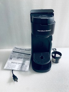 lot 7 image: Hamilton Beach The Scoop Single-Serve Coffee Maker, Black - In Condition As Shown