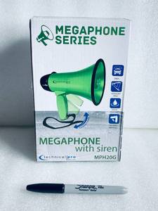 lot 21 image: New Technical Pro Megaphone With Siren, Green