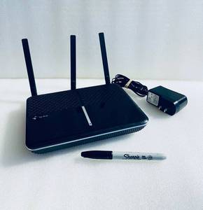 lot 25 image: tp-link Archer A2300 Wireless MU-MIMO Gigabit Router, Black - In Condition As Shown
