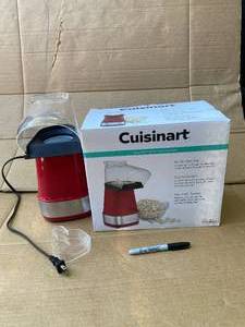 lot 36 image: Cuisinart Easy Pop Hot Air Popcorn Maker, Red - In Condition As Shown