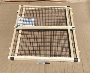 lot 58 image: New Pressure Mount Wire Mesh Dog Gate 50 Wide By 31 Tall - As Shown