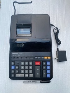 lot 99 image: Sharp EL-2196BL Calculator, Black - As Shown