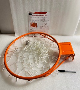 lot 115 image: New Other GoSports Universal 18 Regulation Steel Rim, Includes Bracket & Hardware, Orange - As Shown