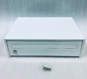 lot 5 image: New Other - Barska White Steel Desktop Security Drop Box With Key, CB13118 - As Shown - (READ) - 2nd Chance Lot