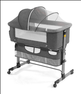 lot 134 image: New Other - 3-in-1 Baby Crib Side BedBassinet S-FD01, Gray - AS SHOWN - (READ)