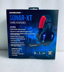 lot 162 image: New SoundLogic XT Sonar-XT LED Gaming Headphones With Microphone - As Shown