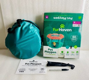 lot 157 image: New Other Furhaven Foldable CatDog Playpen Tent, 29L x 36W x 42H - As Shown