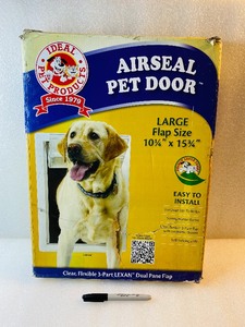 lot 158 image: Ideal Pets Air Seal Large Pet Door With 10 14 x 15 34 Flap - In Condition As Shown - (READ)