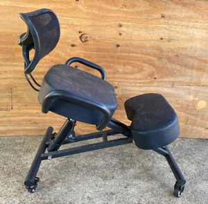 lot 174 image: Ejoyous Pneumatic Posture Correcting Height Adjustable Cushion Kneeling Chairman - In Condition As Shown