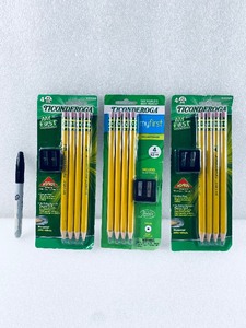 lot 208 image: Lot Of 15 - New (12) Ticonderoga My First Pencil, #2HB, Fat Pencils & (3) Sharpeners - As Shown
