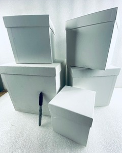 lot 276 image: Lot Of 5 - White Nesting Boxes - In Condition As Shown - (READ)