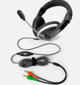 lot 205 image: New Labsonic 3.5mm Wired Headset Black, LS9000MC - As Shown