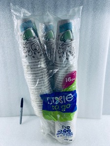 lot 309 image: (Lot Of 140) New Other - Dixie To Go Disposable Paper Cups, 16 oz - As Shown (READ)