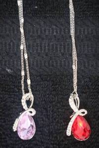 lot 29 image: Ruby & Amethyst Crystal Necklaces