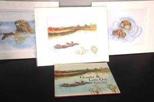 lot 88 image: Grandpa and Little Guy Book and 3 prints by author Tammy Starner signed