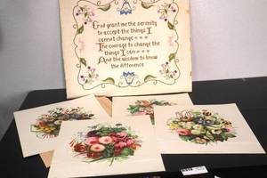 lot 91 image: Copeland Vintage Squares Reproductions and Vintage Needlepoint