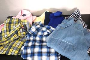 lot 102 image: Mens Clothing - Mustang Denim Shirt XXL, Chaps, Eddie Bauer, Eagle, Under Armor - XL - nice clean condition