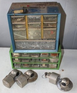 lot 27 image: parts storage organizer full see pictures for details