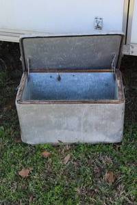 lot 73 image: metal ice chest,