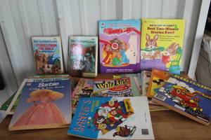 lot 53 image: collection of vintage childrens books and coloring books