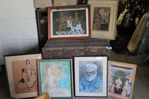 lot 88 image: collection of framed art pieces