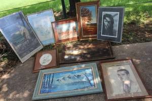 lot 158 image: various framed vintage paintings and prints see pictures for details