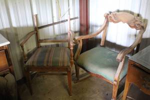 lot 224 image: Two vintage chairs that need repairs