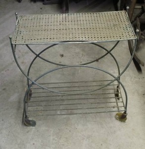 lot 240 image: vintage-style metal  cart