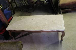 lot 265 image: Coffee table with marble top