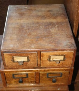 lot 288 image: vintage oak drawer
