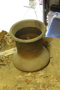 lot 315 image: rustic metal vase