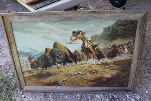 lot 342 image: framed Western art