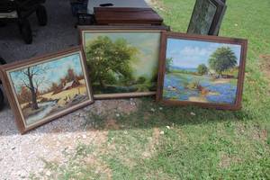 lot 345 image: Paintings see pictures for details