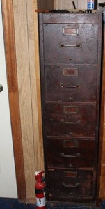 lot 373 image: vintage wood file unit