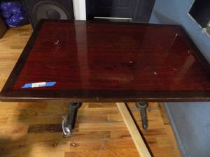 lot 17 image: Glazed table rectangle zed cafe