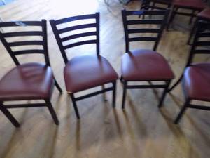 lot 20 image: 4 dining chairs metal frame