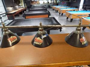 lot 40 image: Coors lite beer BarBilliards light fixture