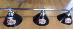 lot 56 image: Coors lite beer BarBilliards light fixture