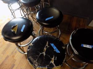 lot 55 image: 4 bar stools need TLC