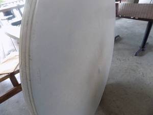 lot 73 image: 6 foot round top table  (no legs)  JUST THE TOP